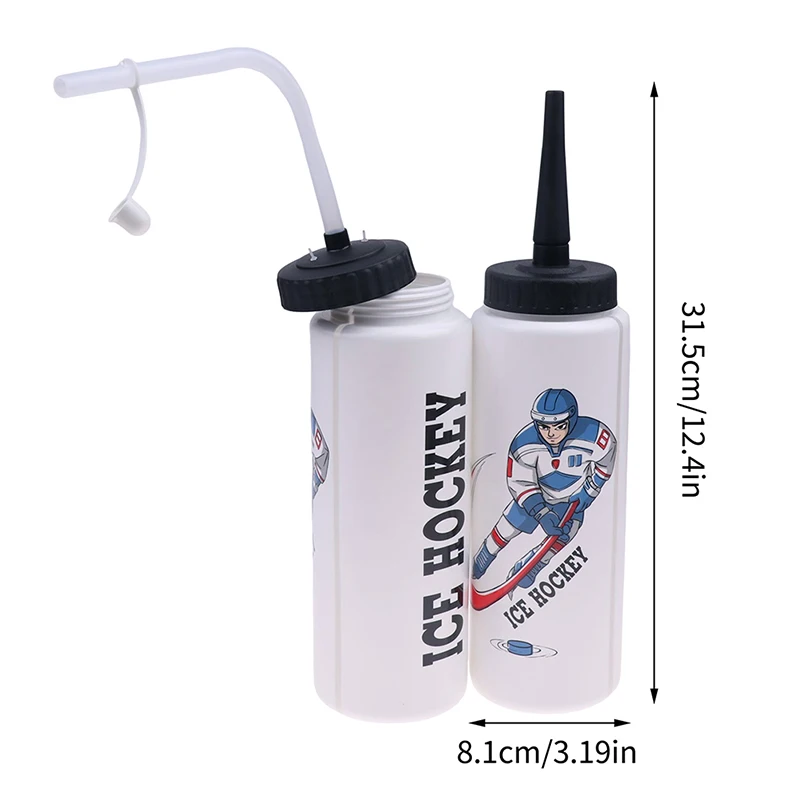 Hockey Water Bottle White Plastic 1000ML BPA Free Ice Hockey Football  Lacrosse Bottles Classic Extended Tip Design Sports Gear - AliExpress