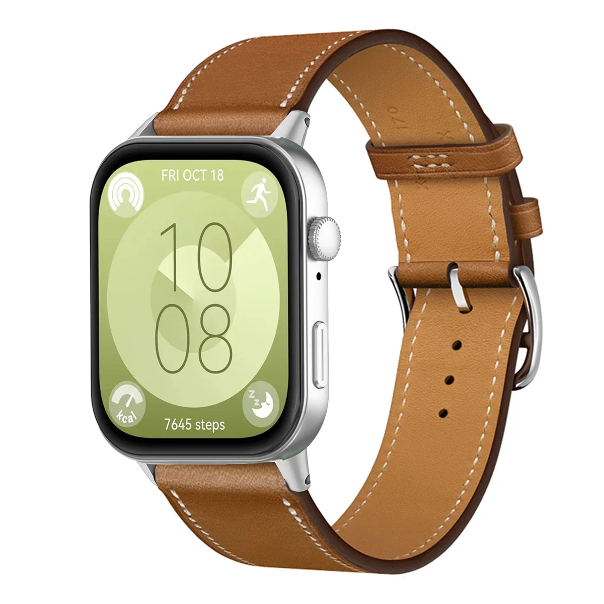 Premium PU Leather Sport Wristband Bracelet - Universal Smartwatch Replacement Strap
