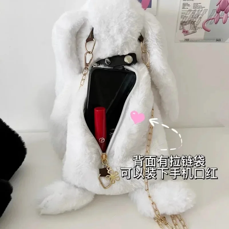 NEW Harajuku Bunny Bag Y2k Rabbit Backpack Bunny Plush Bag Gothic Bunny  Doll Rabbit Shoulder Bag Sling Bag Christmas For Girl