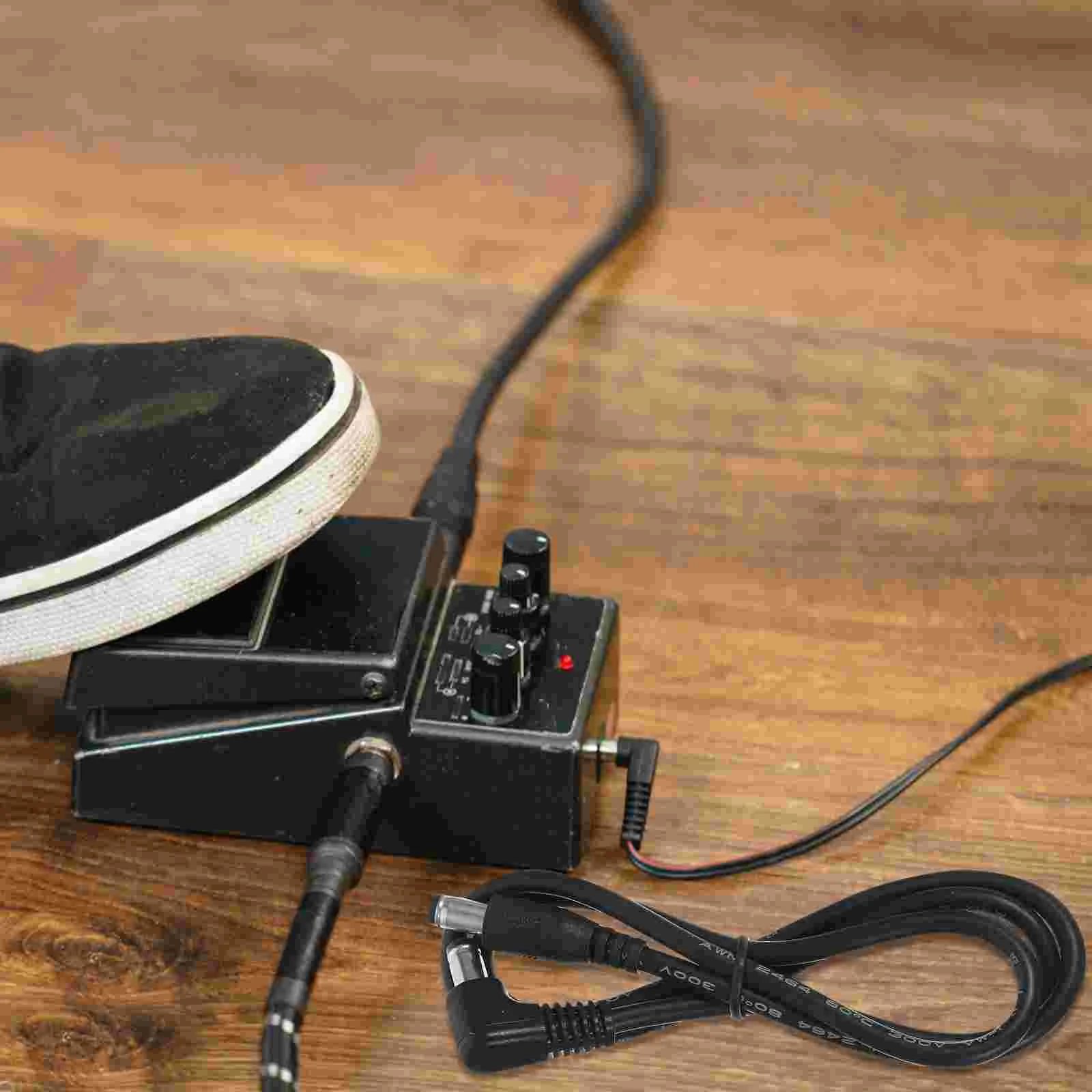 2 Pcs Effector Dc Power Supply Musical Instruments Guitar Cable Accessory Cord Monoblock Metal Pvc Adapter