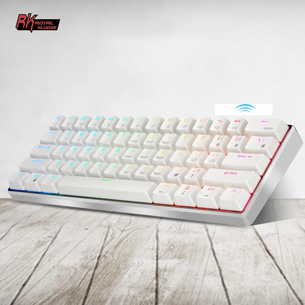 ROYAL KLUDGE-Clavier mécanique sans fil, RK61 PRO, cadre délit, 60% RVB,  Leic-mode, USB, 2.4G, Bluetooth, Gamer, Gateron - AliExpress