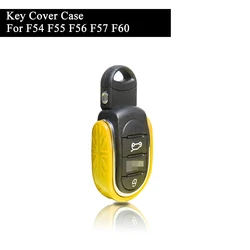 Carbon Fiber Key Fob Case Holder for MINI Cooper Accessories (Yellow)