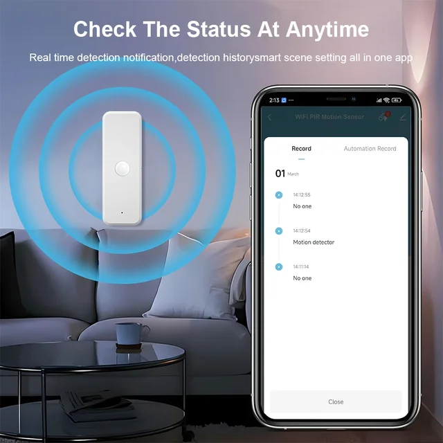 Tuya PIR Motion Sensor WiFi/Zigbee Smart Detector Human Body Infrared Detector Security Smart Life Works with Alexa Google Home 5