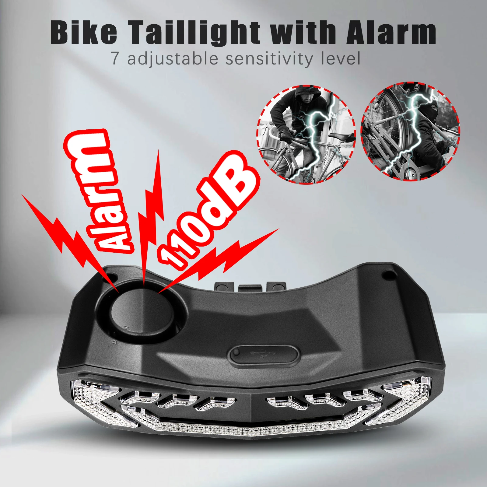 WSDCAM allarme bicicletta antifurto impermeabile bici elettrica auto veicolo allarme di sicurezza sensibile ricorda vibrazione allarme moto