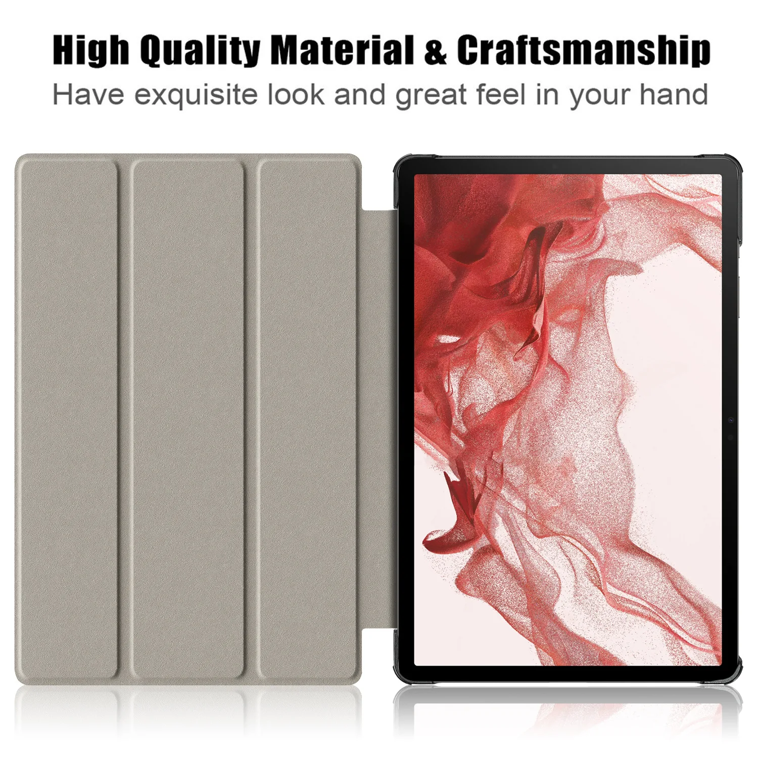 Cartoon Painted Tri-Fold Stand Tablet Case - 10.9''