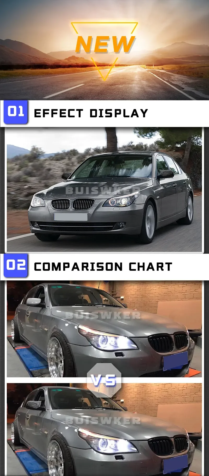 Schwarze Rückspiegel-Abdeckkappen im Carbon-Look für BMW 5er E60 E61 E63 E64 2004–2008 520i 525i 528i 528xi 530i – Detail 1