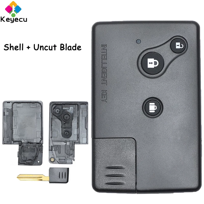 

KEYECU Replacement Smart Remote Control Car Key Shell Case Housing With Uncut Emergency Blade 3 Buttons Fob for Nissan Old Teana