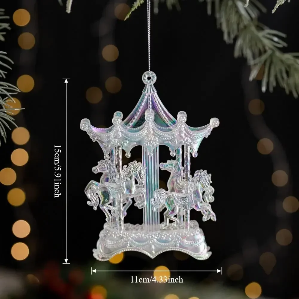 Acrylic Transparent Christmas Tree Ornament Snowflake Design