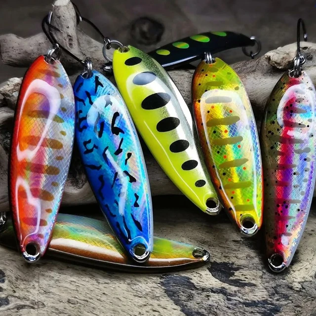 1/5pcs Trout Spoon Fishing Lures 3.6cm 2.5g Metal Jigging Baits