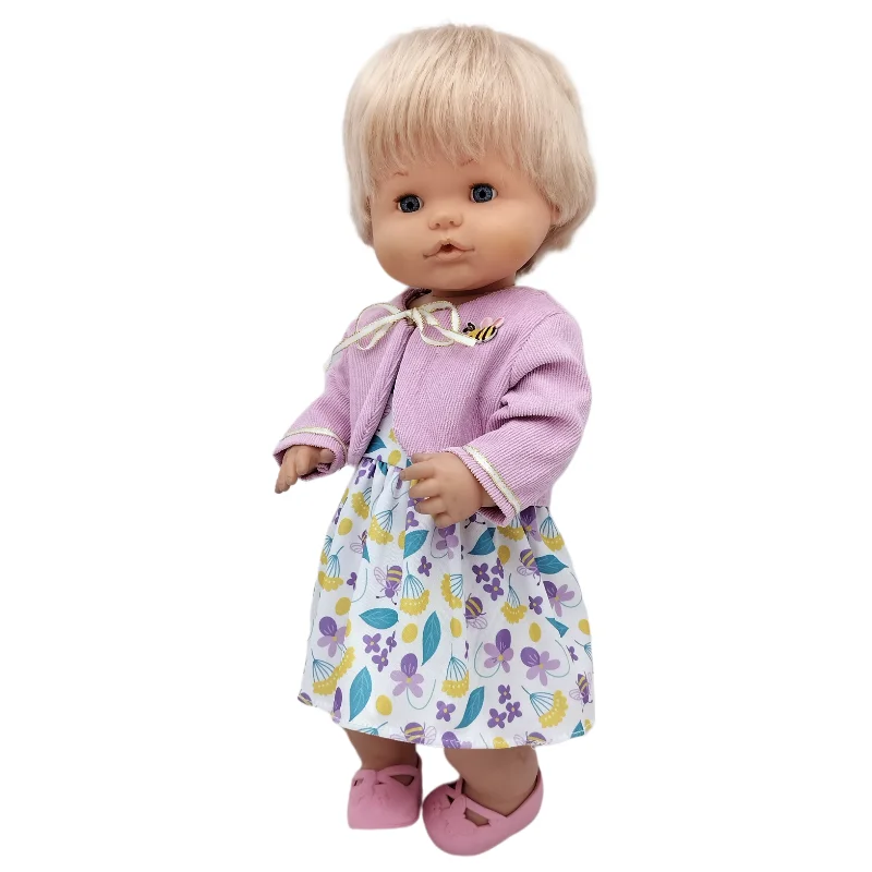 For 40 Cm Nenuco Doll Clothes 17 Inch Baby Doll Flower Shirt Pants Toys Clothing