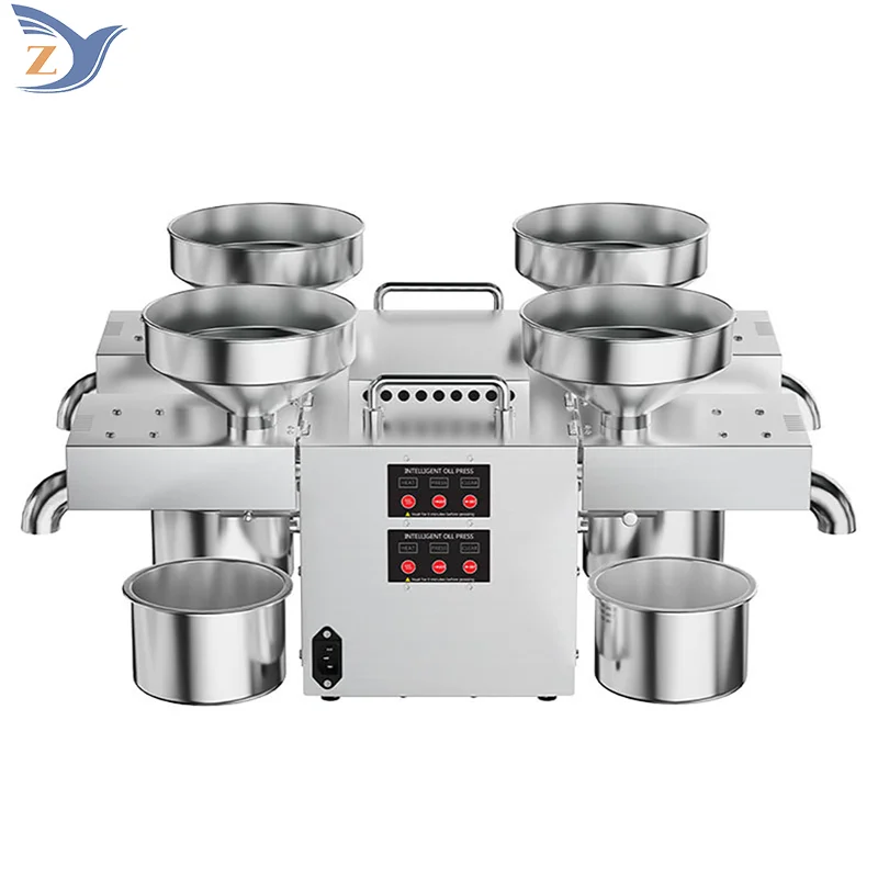 Oil Press Machine B04 Four-in-one Stainless Steel Commercial Kitchen Seeds Sunflower Sesame Coconut Peanut Bean Extraction Maker 3