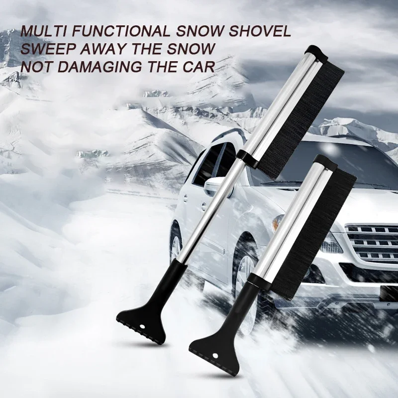 Winter Tool Automotive Snow Shovel Multifunctional Snow and Ice Shovel Aluminum Alloy Telescopic Automobile