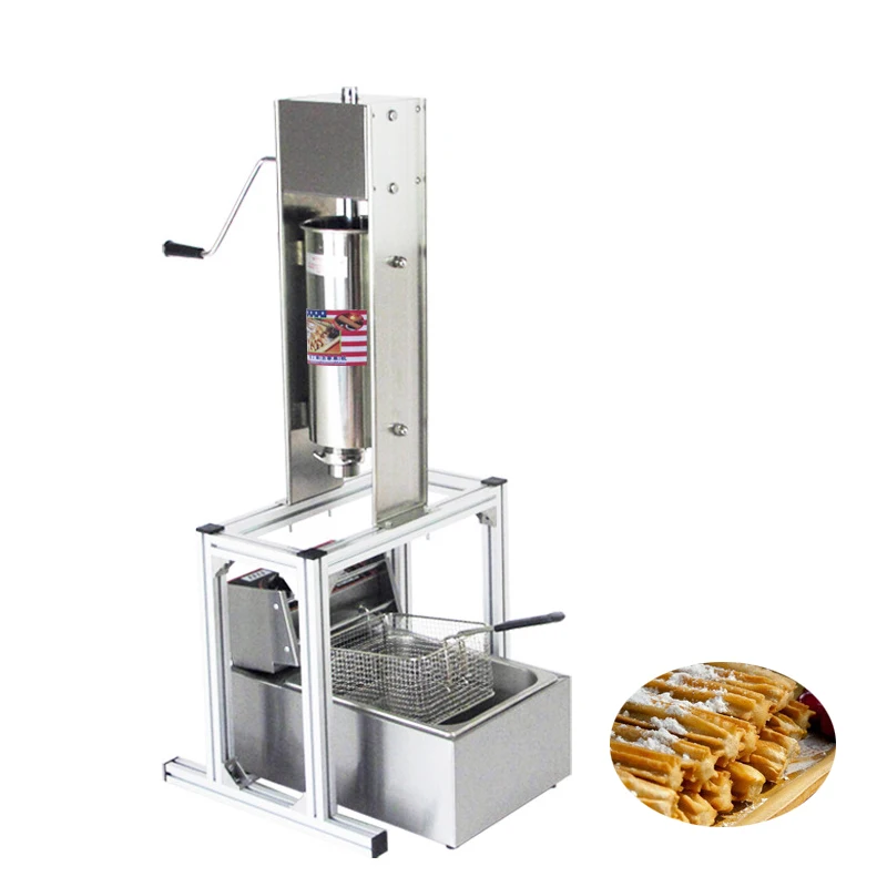 

5L Fried Dough Sticks Machine Commercial Churro Maker Fryer Spanish Churros Making Snack Machines