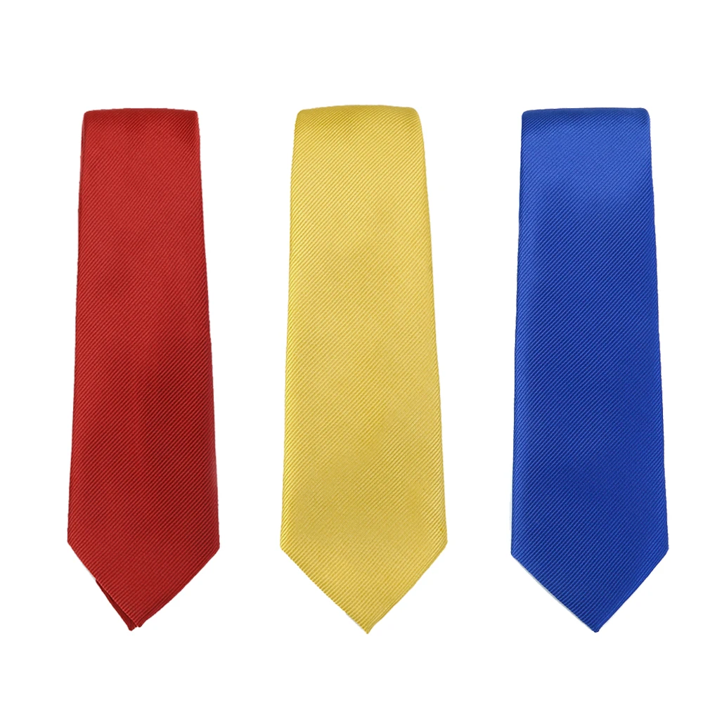 Solid Color Tie 7.5cm Business Necktie Matching Wedding Dress Shirt Suit Men