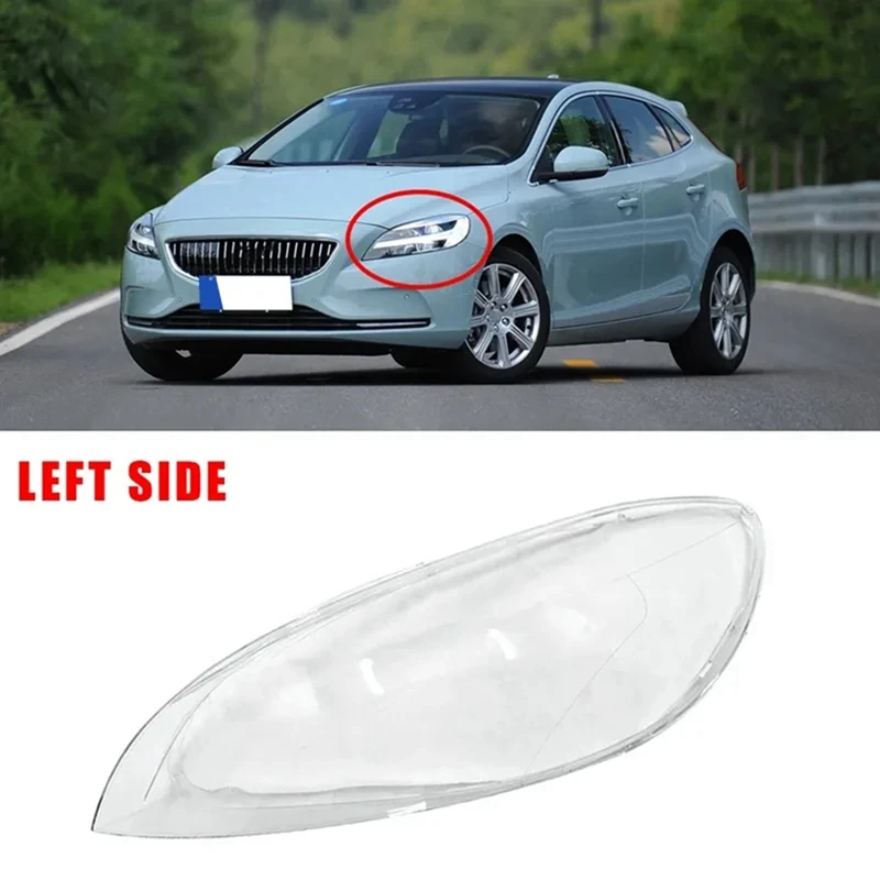 

For Volvo V40 2013-2016 Car Transparent Lampshade Head Light Lamp Cover Glasses Lamp Shade Headlight Shell Cover Lens Parts