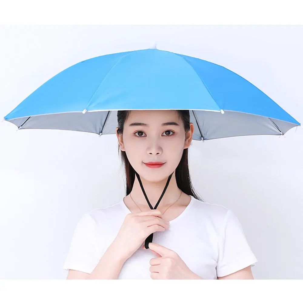 Windproof Portable Umbrella Hat for Outdoor Sunshade and Rain Protection