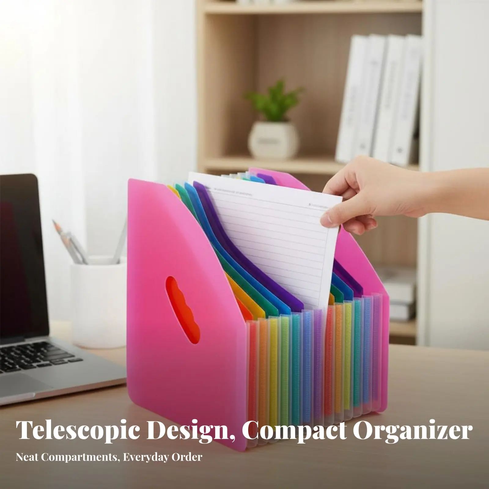 접이식 책꽂이, 조절 가능한 북엔드, 공간 절약형 미니멀리스트 디자인 (책상, 도서관 선반용)