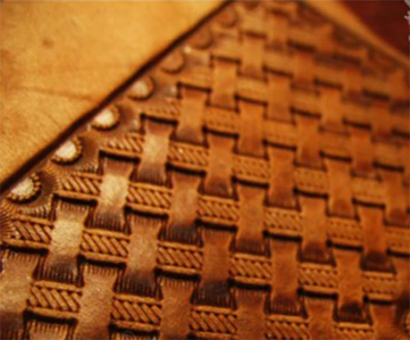 Woven pattern Hand-work unique design leather working tools carving punches stamp craft leather with leather carving tools