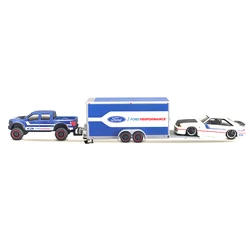 Maisto 1:64 Die - Cast Volkswagen Van & Car Trailer - Elite Transport Model Collection Gift (2021 Ford F150)