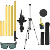 Laser Level Pole with Tripod,12 Ft./3.6m Adjustable Telescoping Pole with Head,Laser Level Tripod 1