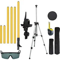 Laser Level Pole with Tripod,12 Ft./3.6m Adjustable Telescoping Pole with Head,Laser Level Tripod 1