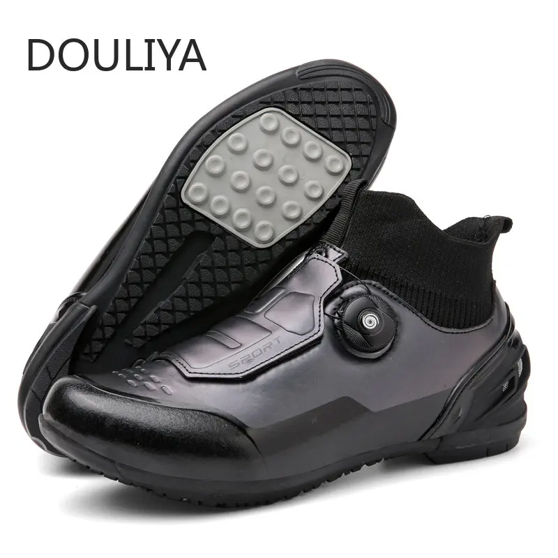 Winter Warm Flat Cycling MTB Shoes SPD Men Route Cleat Road Bike Speed Sneaker Racing Women Bicycle Mountain Biking Footwear