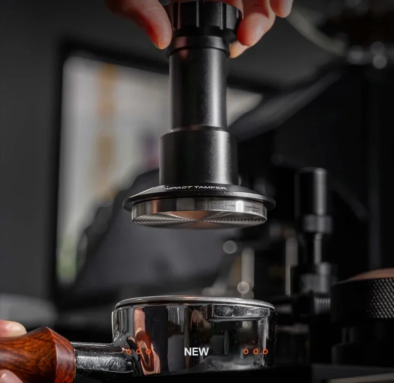 Description Picture 2 of item51/53/58mm Coffee Impact Tamper 304 Stainless Steel Espresso Tamping Hammer Constant Pressure Rotating Adjustable Barista Tool
