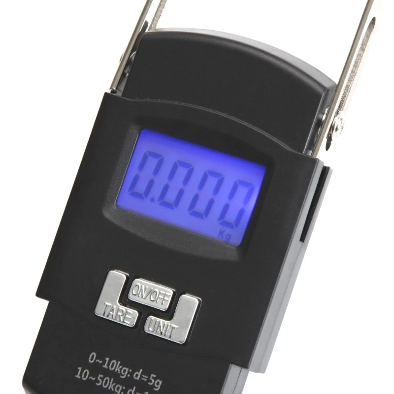 50kg/10g Mini Scale Electronic For Fishing Luggage Travel Weighting Portable Digital Kitchen Scales with Backlit LCD