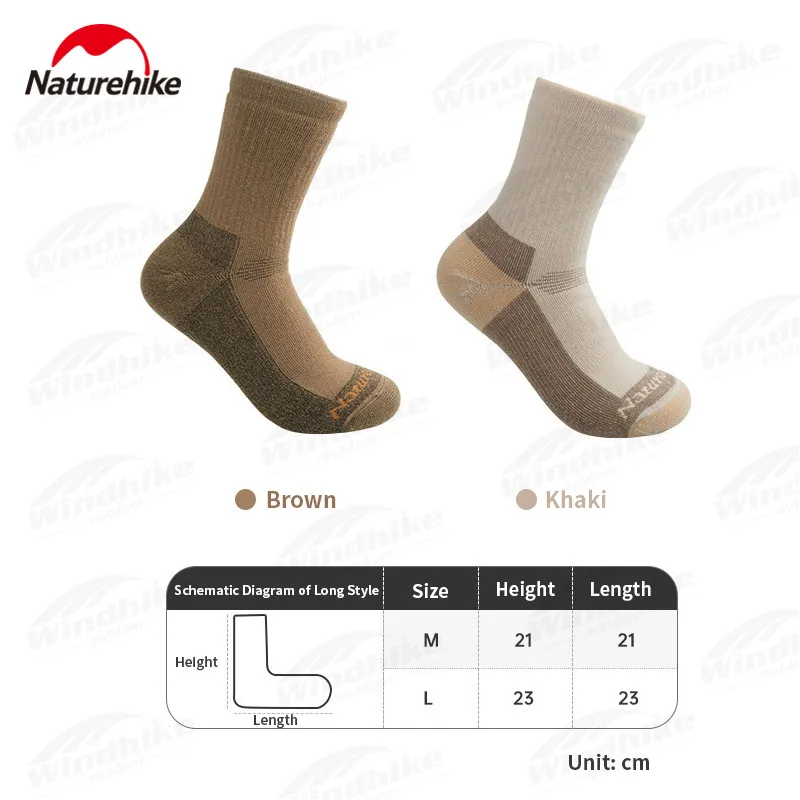 Mens Socks Naturehike Thickened Merino Wool Socks Men Women Keep Warm Fashion Leisure Sports Hiking High Socks Non Slip Breathable
