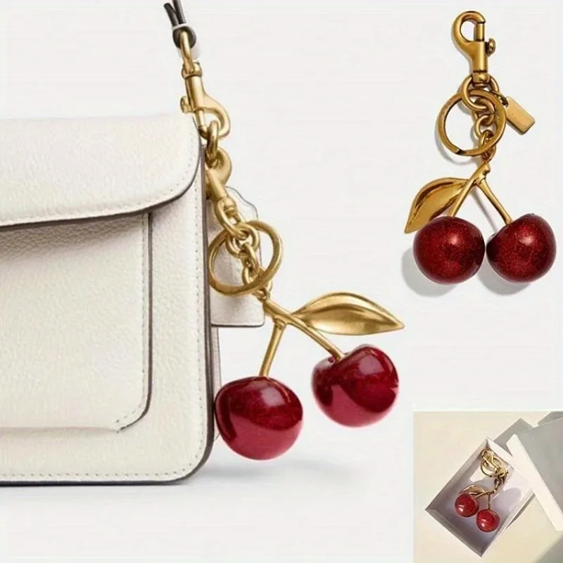 Llavero De Cerezo Para Bolsos, Accesorios De Cereza, Ideas De Cumpleaños Para El Día De La Madre, Blanco, S