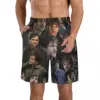 Will Graham Photo Collage Men's Beach Shorts Fitness Quick-drying Swimsuit Funny Street Fun 3D Shorts 2