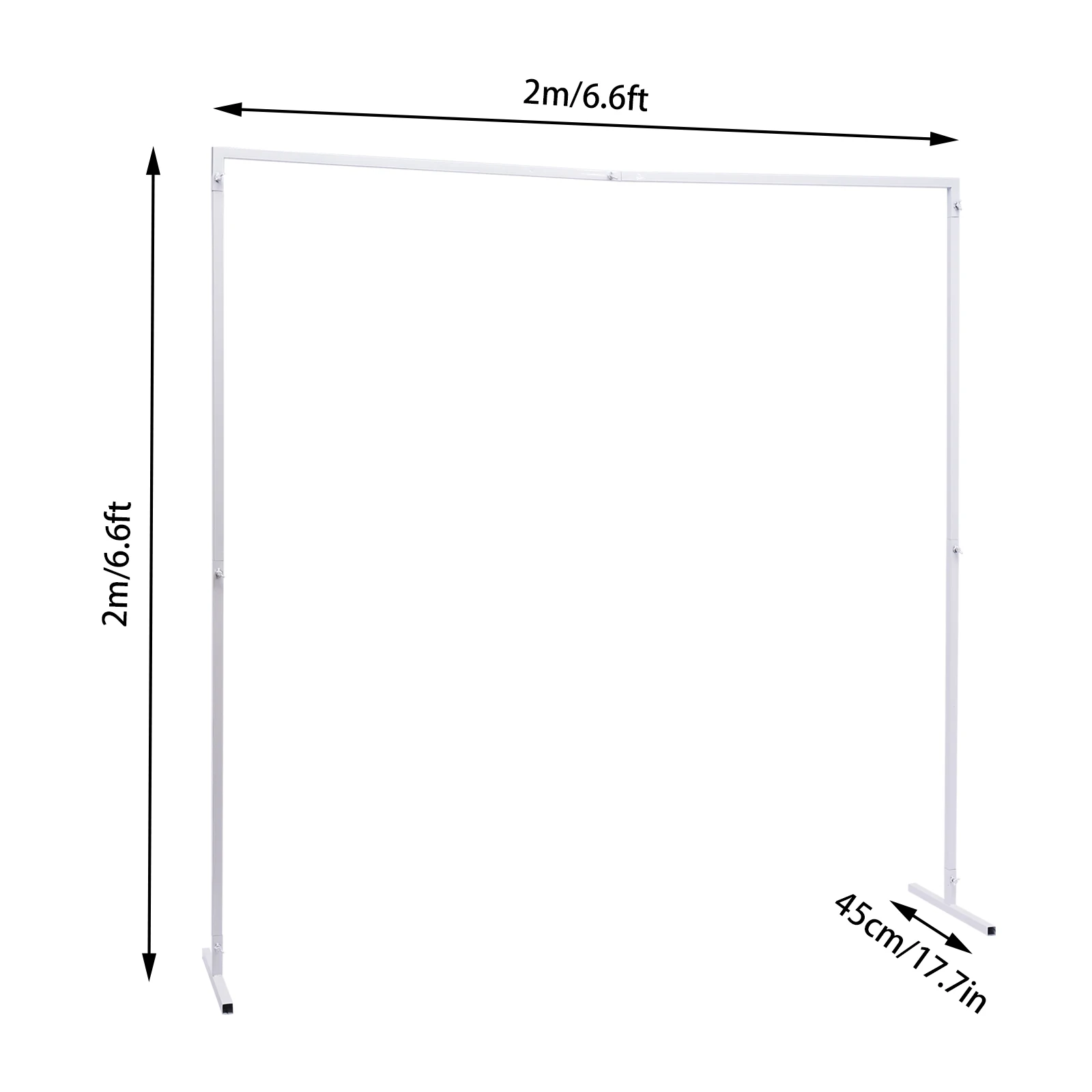 LOYALHEARTD 2x2M Wedding Arch Square Metal Backdrop Stand Easy Assembly Sturdy Garden Arch Arbor Flower Rack for Party Decor