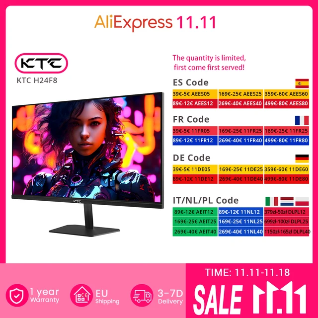 (2024 H24T09P Upgraded Version) KTC H24F8 FHD 23.8 1