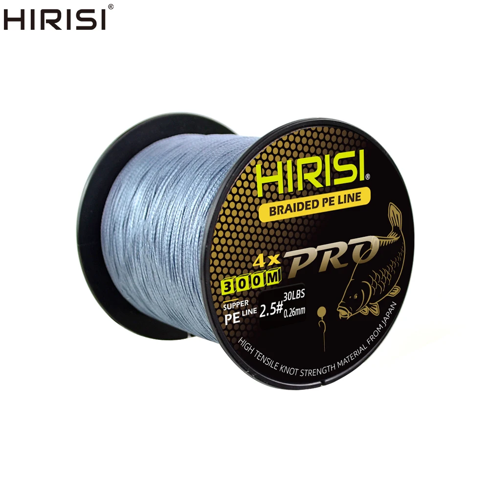 Hirisi Carp Fishing Line 300M Braided PE Line 4 Strands 1570LB