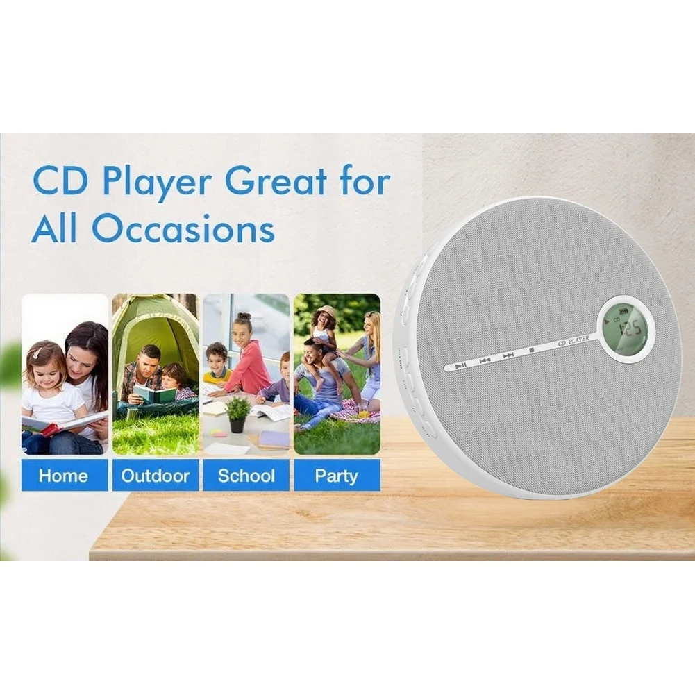 무선 스트리밍 MP3 USB 및 CD CD-R CD-RW 재생 기능을 갖춘 컴팩트한 휴대용 오디오 장치, 1.2W 스테레오 사운드 및 자동 기능 탑재