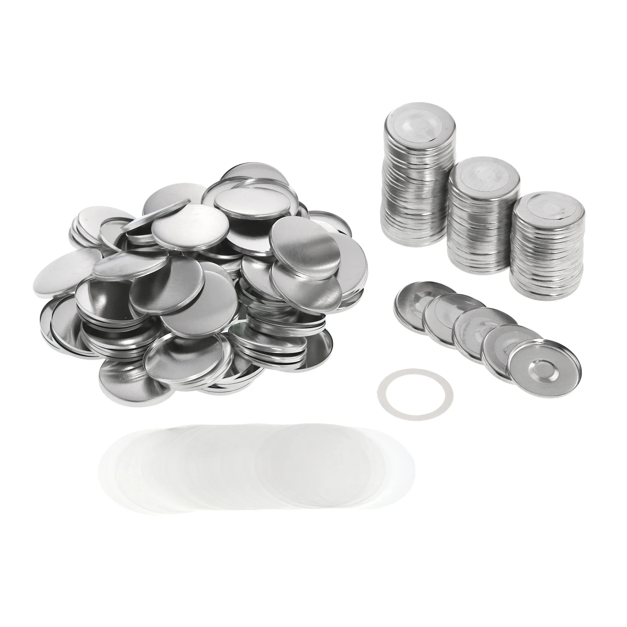 Badge Parts Button Making Supplies 100pcs 25mm 32mm 44mm 58mm Magnet Fridge Button Making Parts DIY Refrigerator Button Badge Maker Machine Accessories