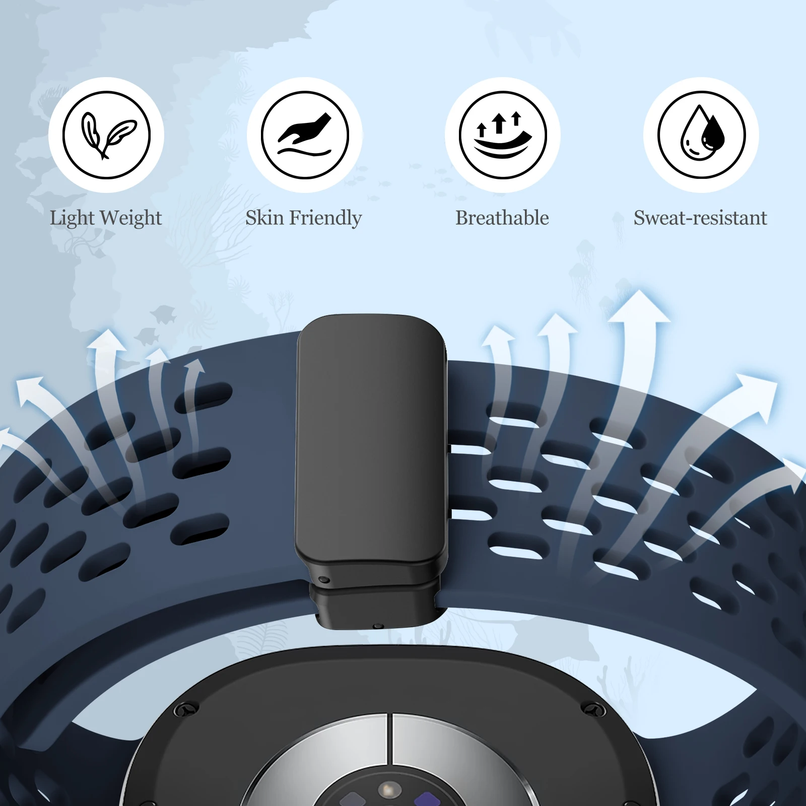 Magnetic Sport Band, Breathable Silicone Bracelet Strap