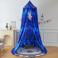 Bed Canopy for Baby Boy Blue Hung Dome Mosquito Net 2