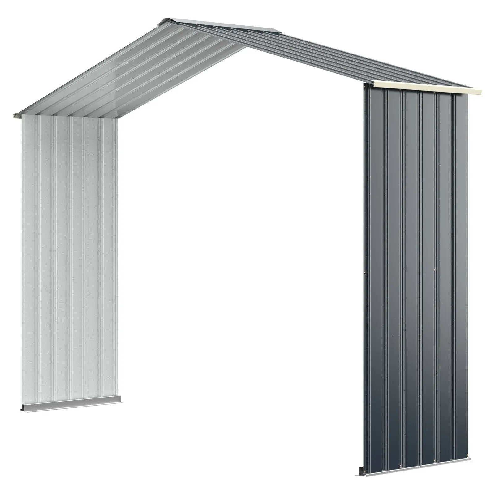 

Outdoor Storage Shed Extension Kit for 9.1 ft Shed Width Grey