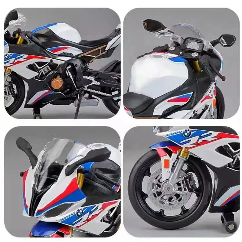 1/12 BMW S1000RR Motorcycle Toy 1:12 RMZ City Diecast Metal Racing Model Super Sport Miniature Collection Gift For Boy Children 5