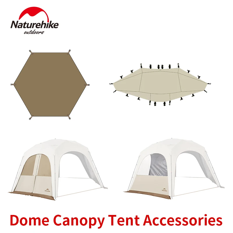 Naturehike Dome Canopy Tent Accessories Hexagon Door Curtain TPU Connector Ground Cloth Outdoor Camping Equipment Accessories