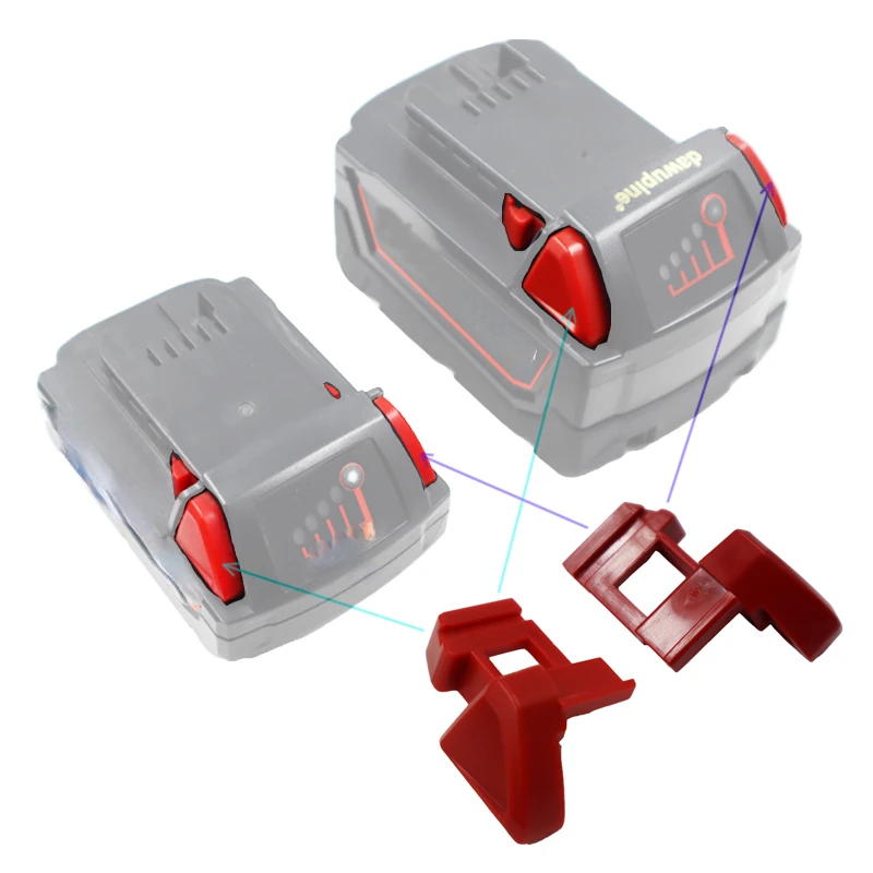 Plástico Caixa Chave Case para Milwaukee 18v Li-ion Bateria M18 Peças de - Image 4