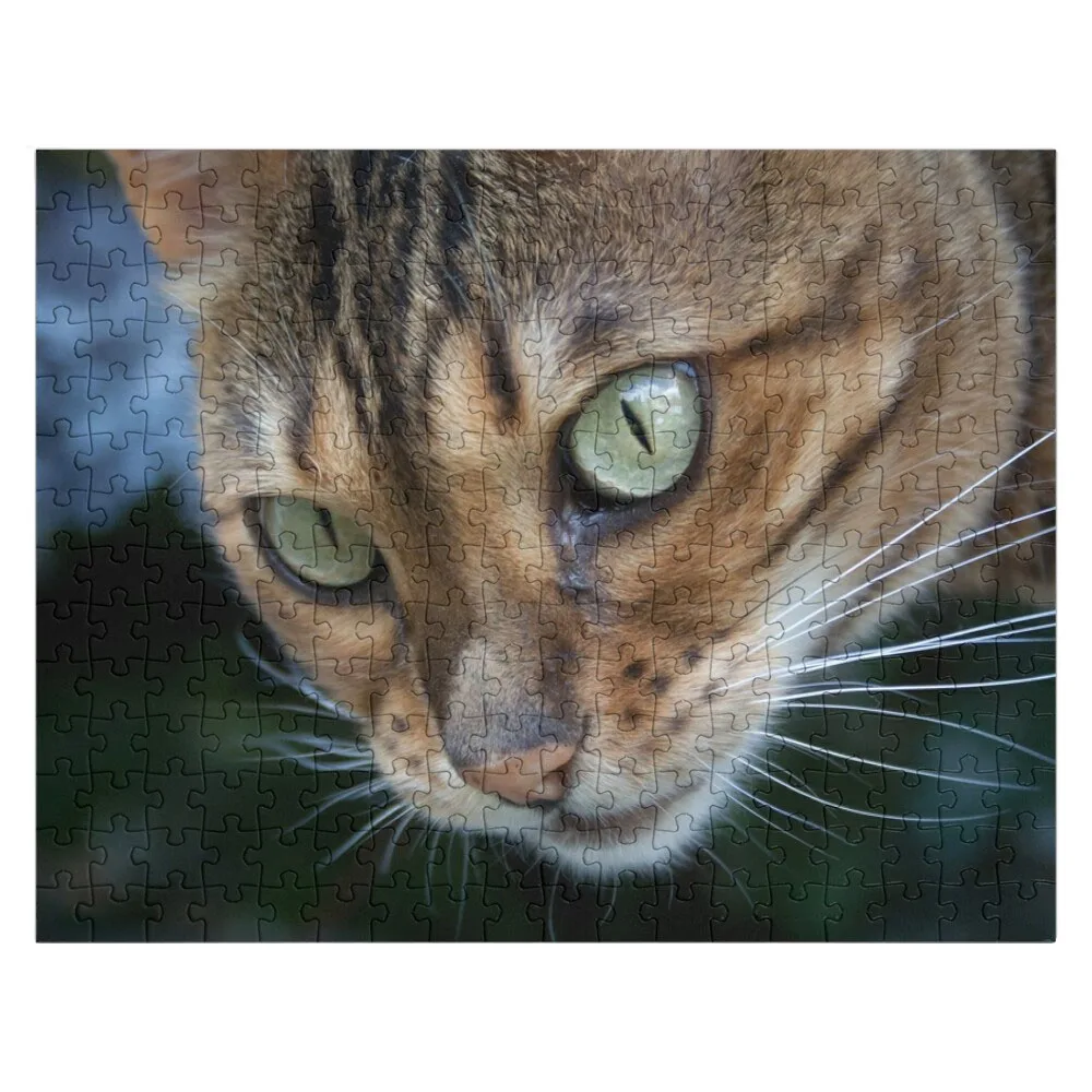 

Beautiful Bengal Cat Observing Something Jigsaw Puzzle Wood Puzzle Custom Wooden Gift Wooden Puzzle Adults Baby Toy