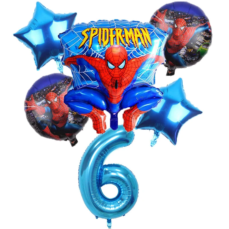 thumbnail image 1 of Juego de suministros para decoración de fiestas de cumpleaños de Spiderman, vajilla de superhéroe, servilletas de papel, platos, vasos, kit para baby shower para niños, regalos, 1 of 5