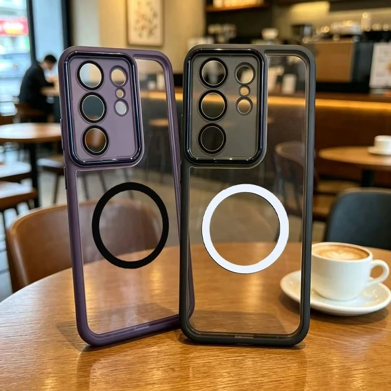 Ultra MagSafe Magnetic Camera Protection Film Case - Soft Silicone Clear Shockproof Bumper