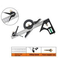 Stainless Steel T Square Angle Ruler Multifunctional Adjustable Sliding Combination Square Ruler Protractor Level Measure Tool 1