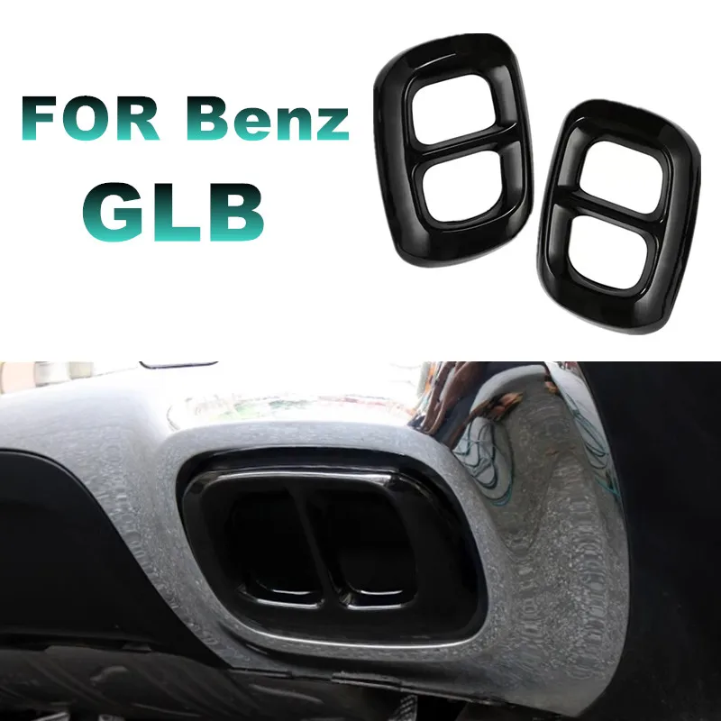 

Car Tail Throat Liner Pipe Exhaust System Cover Metal tailpipe cover For Mercedes Benz GLB 2019-2024 X247 Auto Accessories