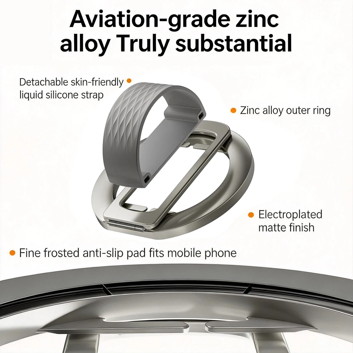 Magnetic Silicone Grip Ring Holder and Stand
