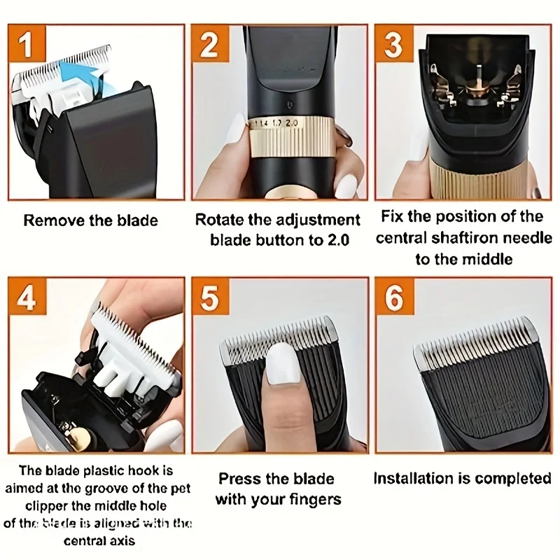 Pet Clipper Blade Nozzles Integrated Cutter Head 3/6/9/12mm Steel Ceramic Knives For P2 P3 P6 P7 P9 S1 Dog dog clipper blades