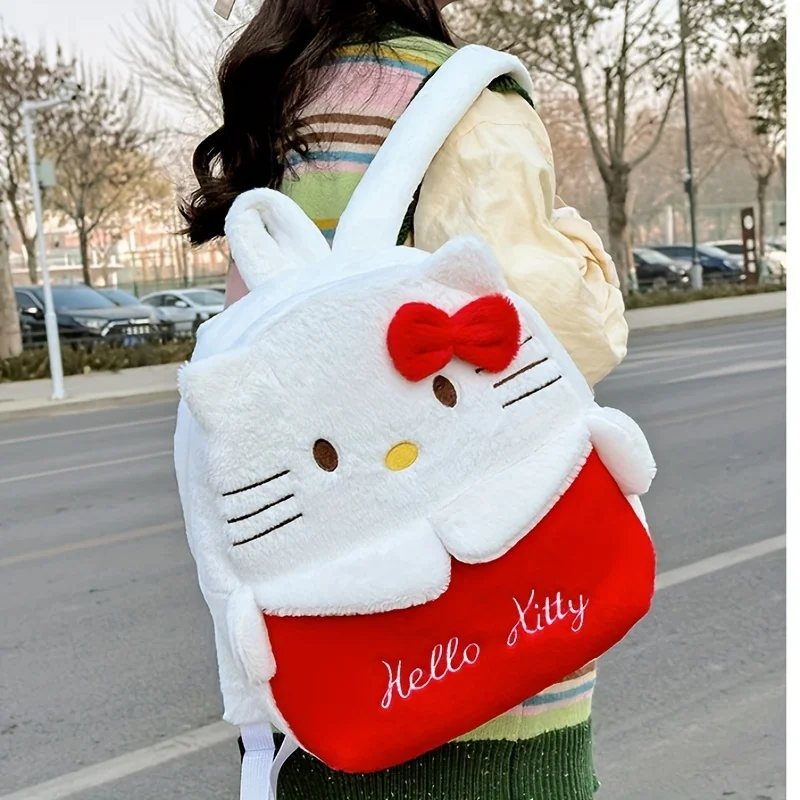 thumbnail image 1 of Mochila de peluche de Sanrio de 38 cm, nueva, bonita mochila de peluche de Hello Kitty Kuromi, mochila para estudiantes, regalo para novia, decoración kawaii, 1 of 5